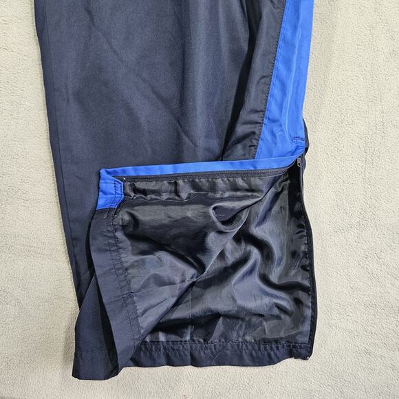 VTG Starter Track Pants Mens XL Blue Baggy Wide Leg Lined Skater Y2K Zip Ankle - Picture 4 of 15